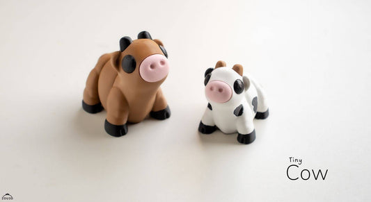 Tiny Cow Keychain / Model - Xeon Crafts
