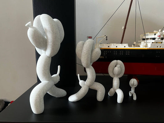 Balloon Dog Warrior Yoga pose | Virabhadrasana 1 | Quirky home decor - Xeon Crafts