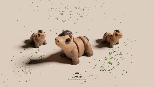 Tiny Horse Keyring / Model - Xeon Crafts