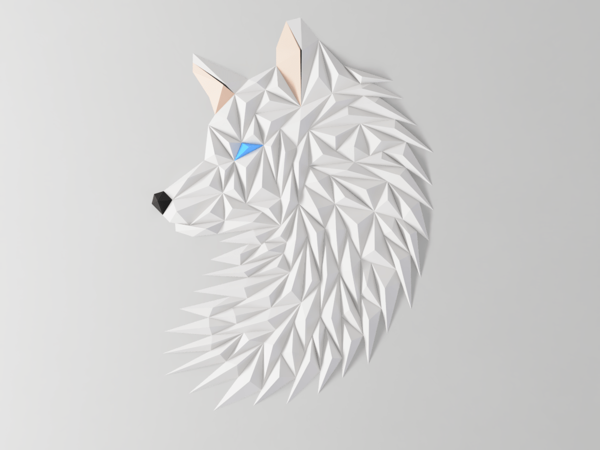 Geometric Wolf / Fox Head Wall Decoration - Xeon Crafts