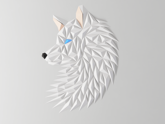 Geometric Wolf / Fox Head Wall Decoration - Xeon Crafts