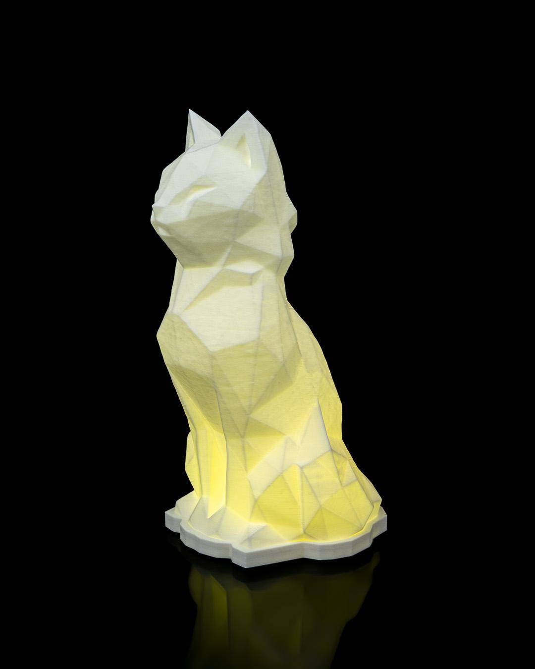 Low Poly Cat Table Lamp