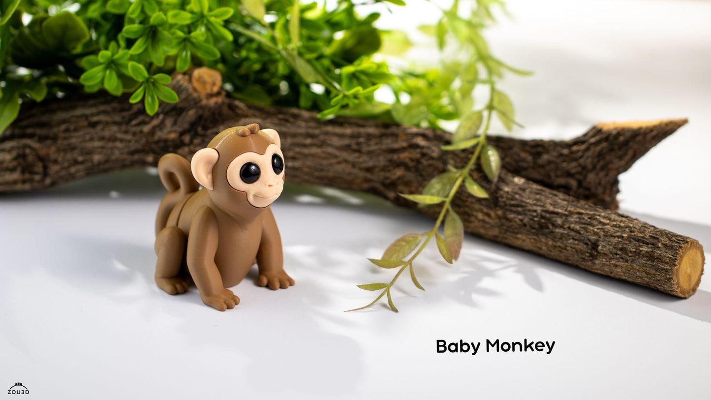 Baby Monkey Keyring / Model