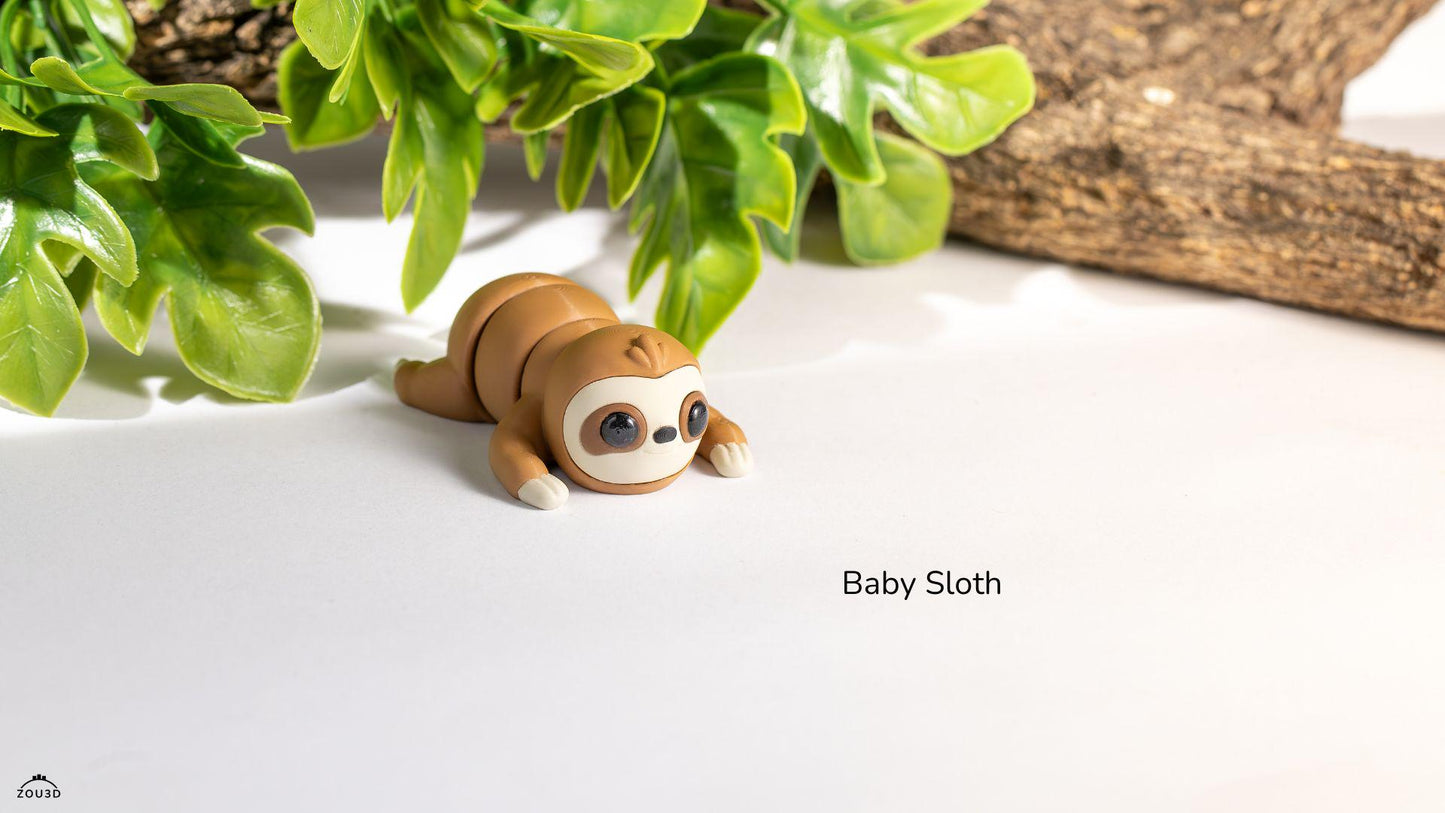 Baby Sloth Keyring / Model