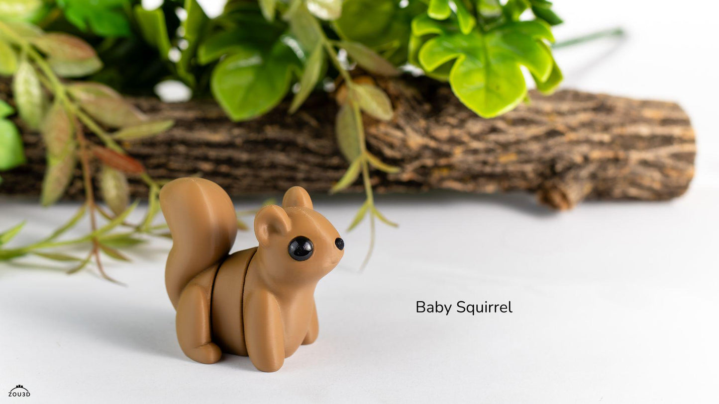 Baby Squirrel Keyring / Model