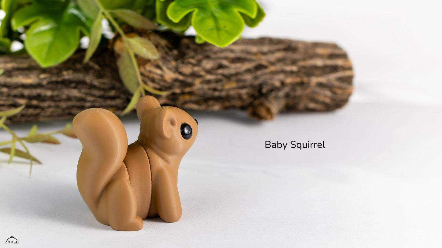 Baby Squirrel Keyring / Model