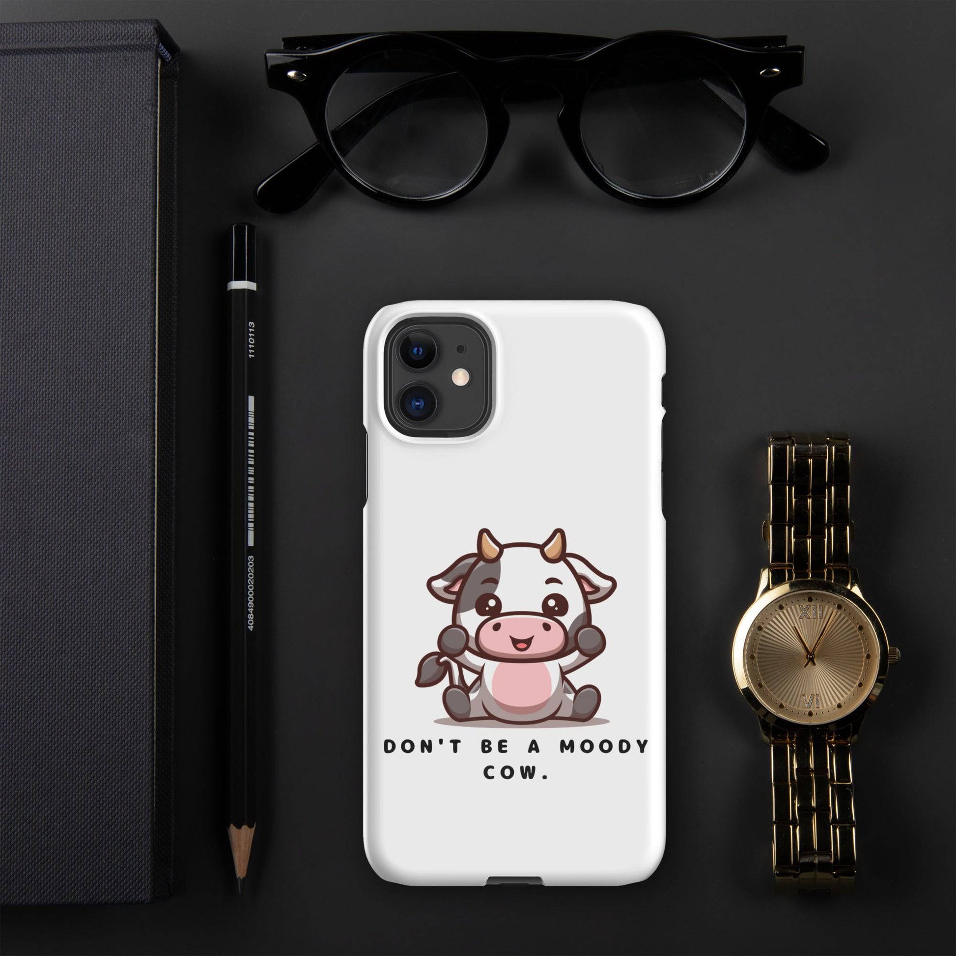 Moody Cow Snap Case For iPhone - Xeon Crafts