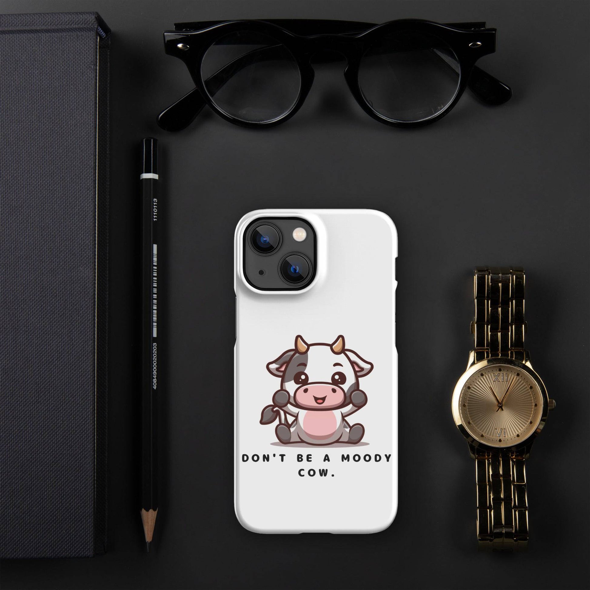 Moody Cow Snap Case For iPhone - Xeon Crafts