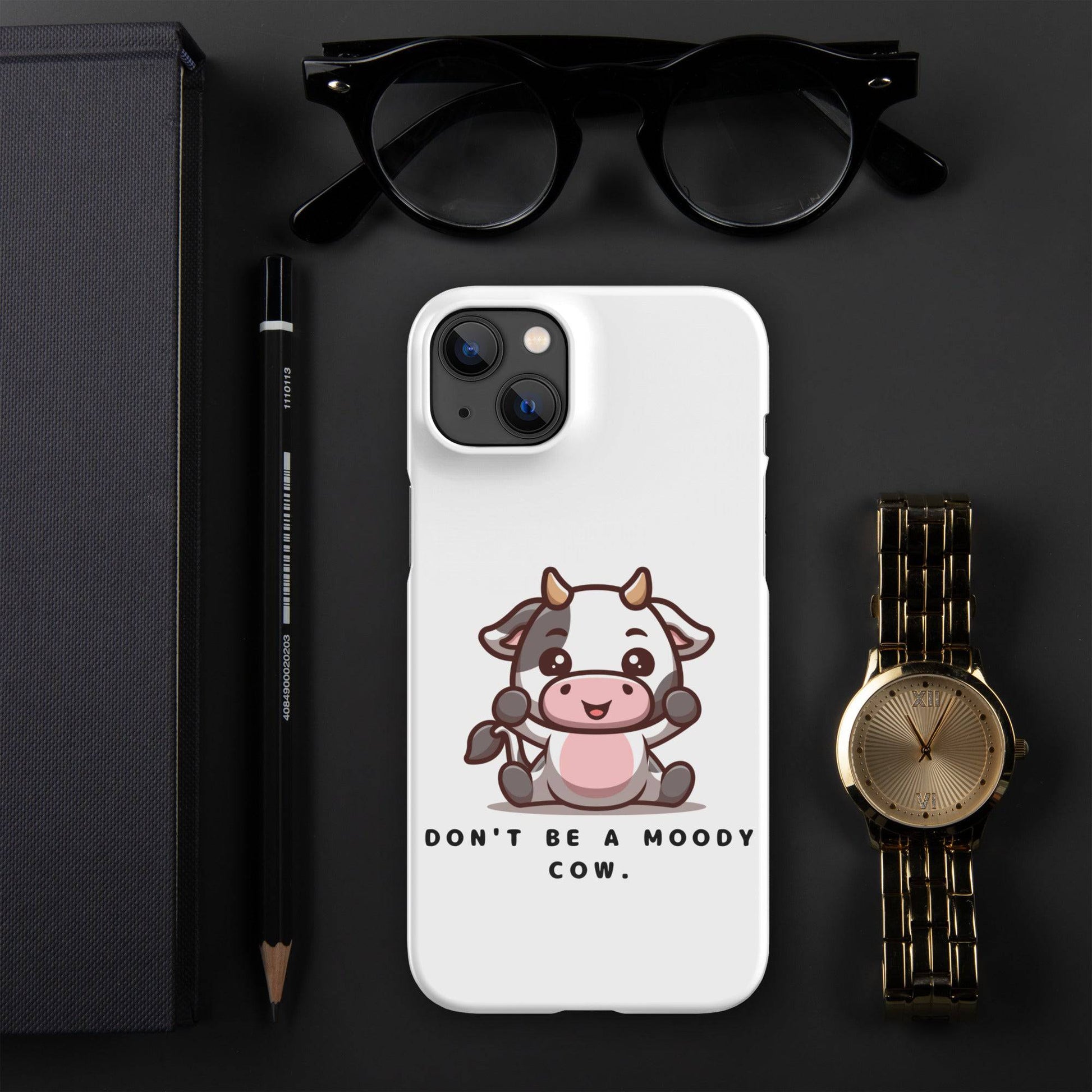 Moody Cow Snap Case For iPhone - Xeon Crafts