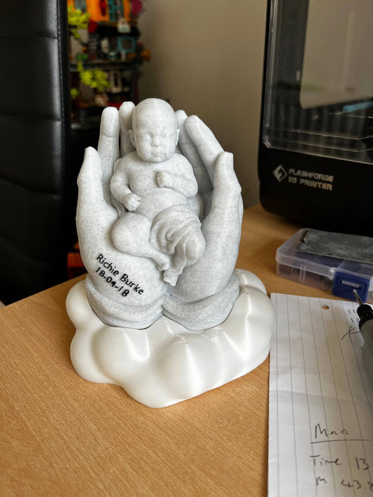 Baby Statue with Custom text - Xeon Crafts