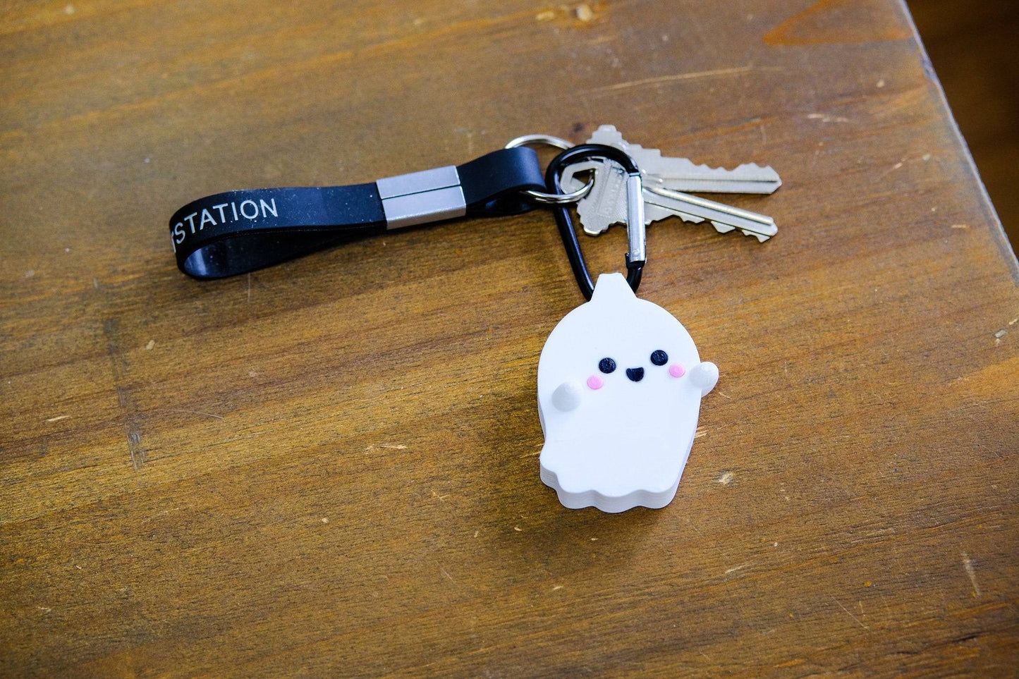Kawaii Ghost Keychain - Xeon Crafts