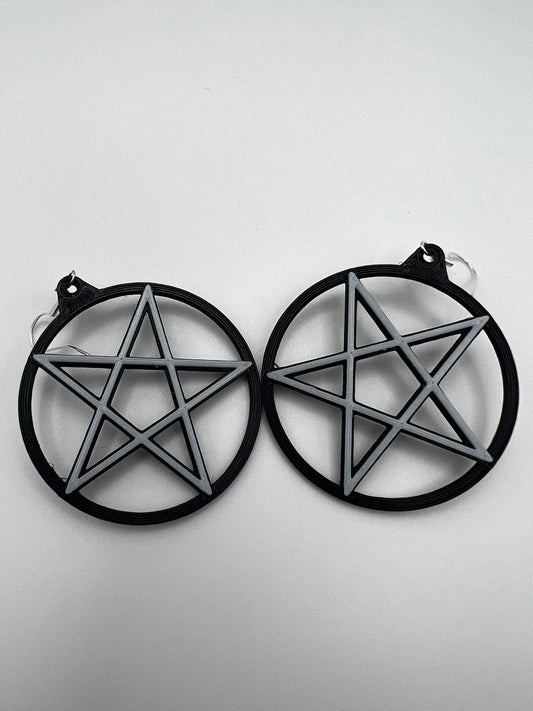 Pentagram Earrings (Glow in Dark) - Xeon Crafts