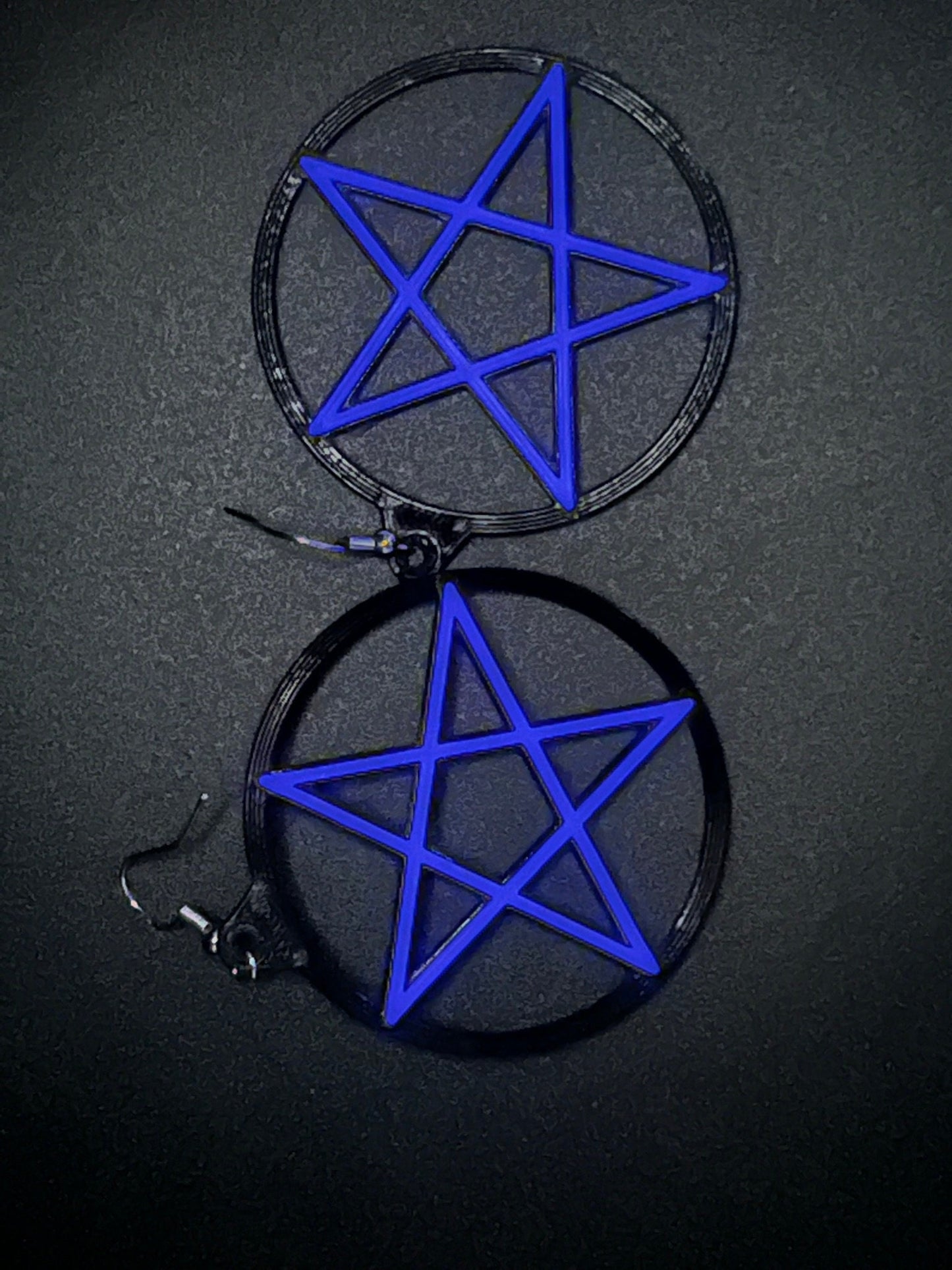 Pentagram Earrings (Glow in Dark) - Xeon Crafts