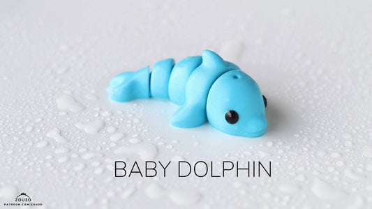 Baby Dolphin Keyring / Model - Xeon Crafts