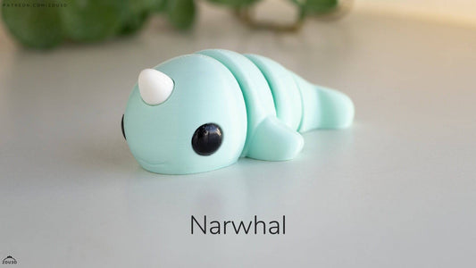 Baby Narwhal Keyring / Model - Xeon Crafts
