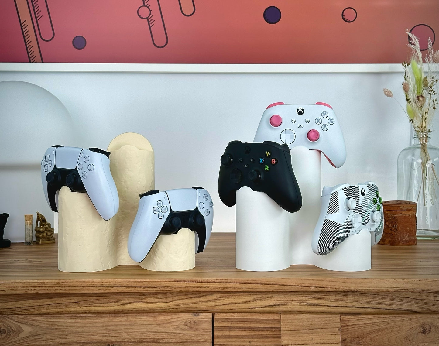 Modern Triple Controller Holder