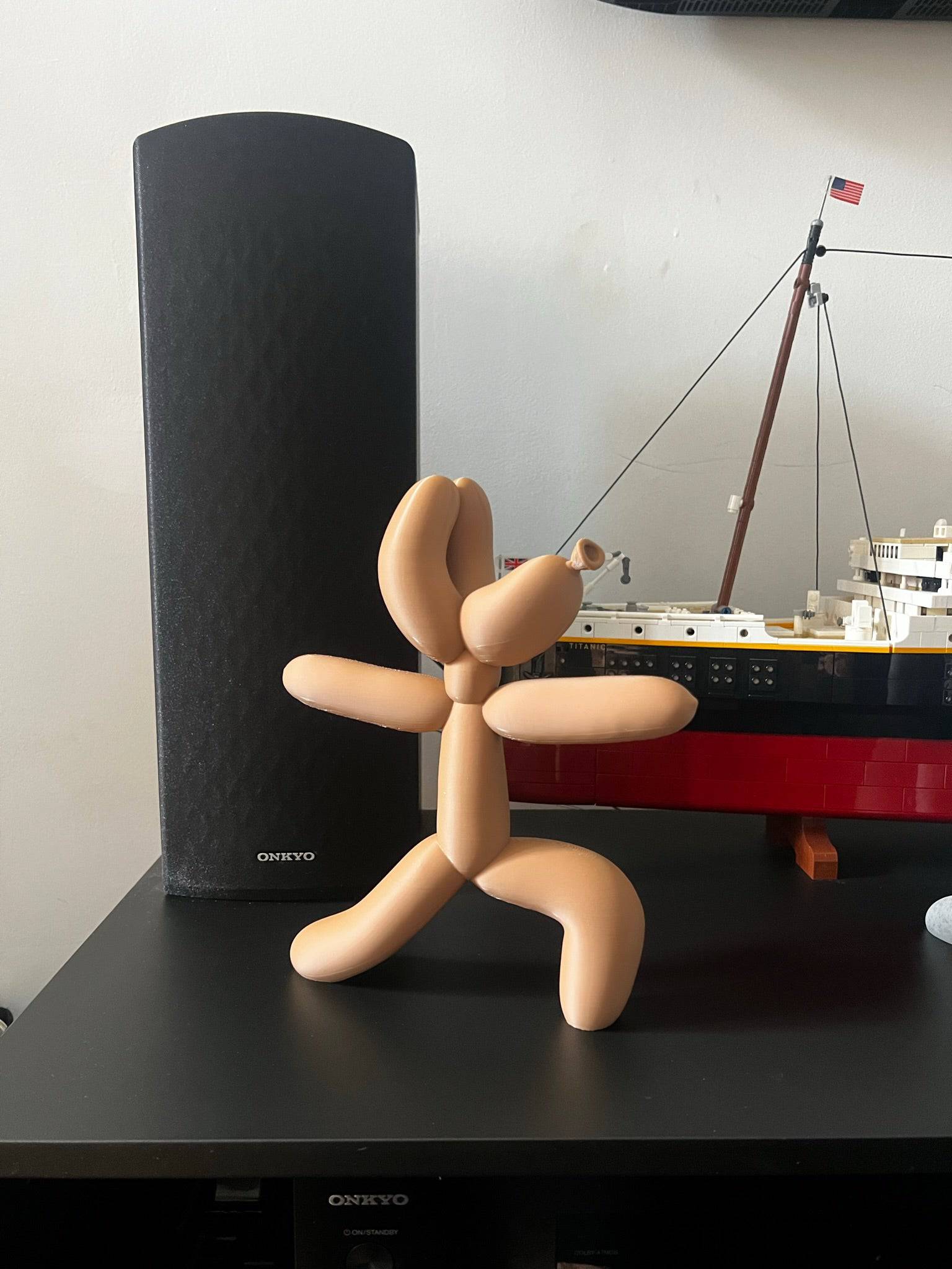 Balloon Dog Warrior Yoga pose | Virabhadrasana 2 | Quirky home decor - Xeon Crafts 