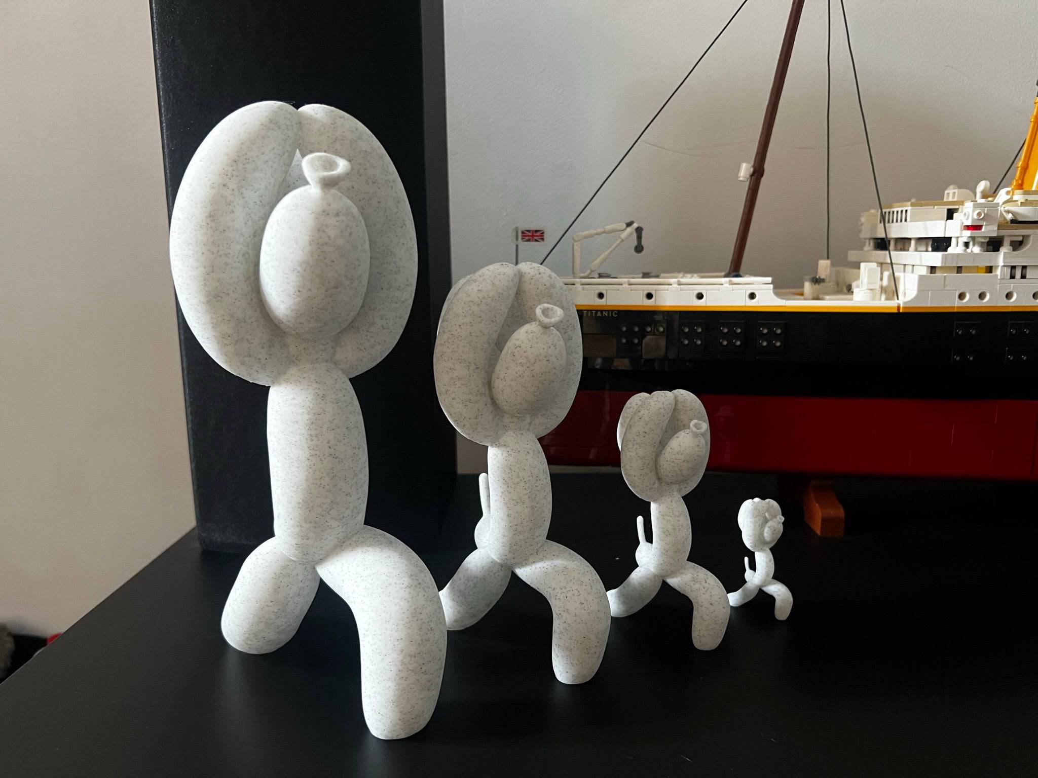 Balloon Dog Warrior Yoga pose | Virabhadrasana 1 | Quirky home decor - Xeon Crafts 