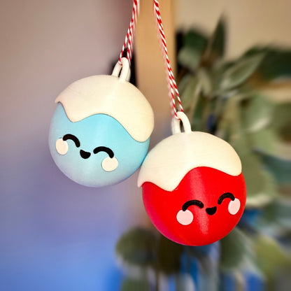 Kawaii Christmas Bauble (Set of 2)