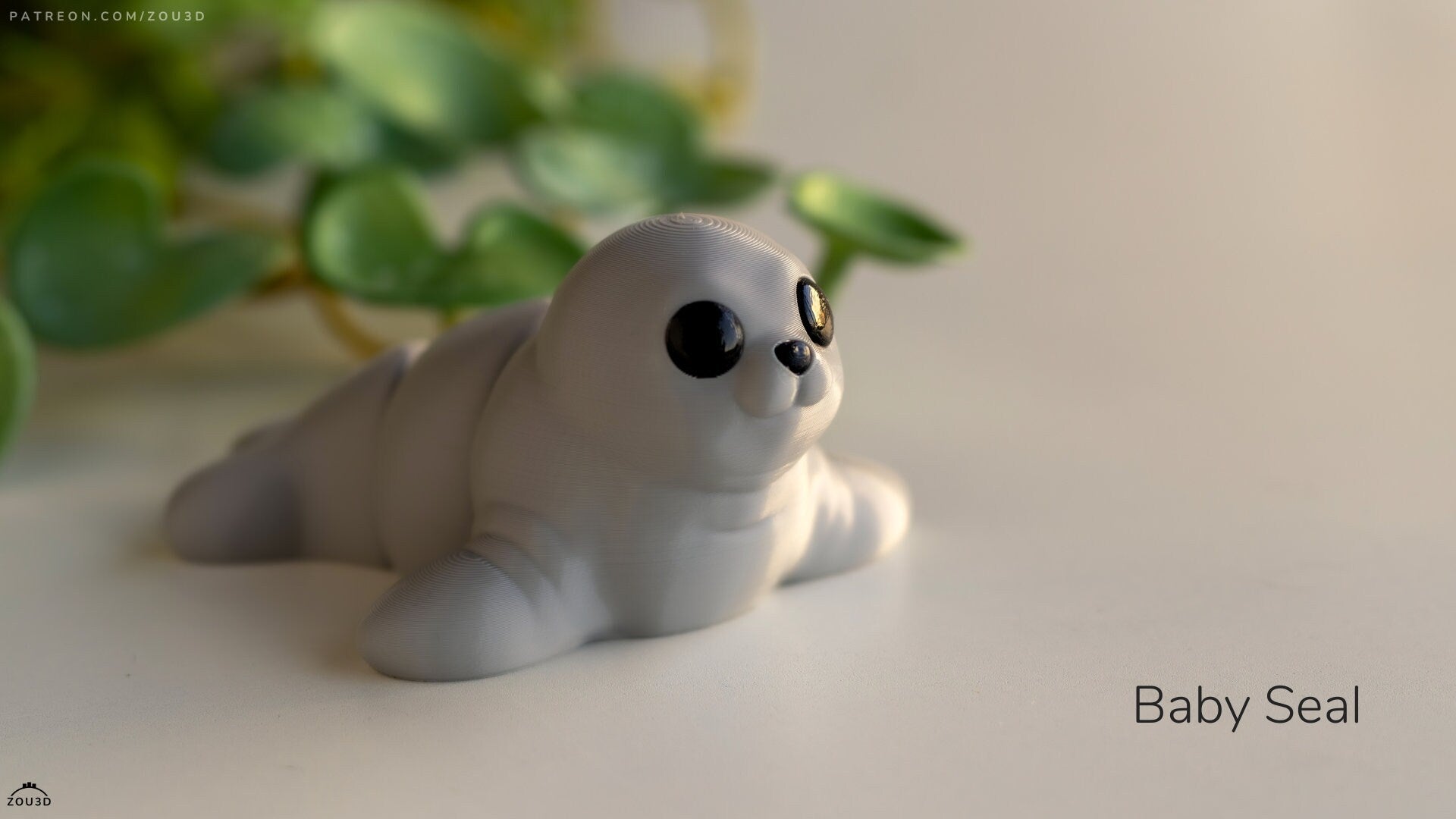 Baby seal (with dock) Keyring / Model