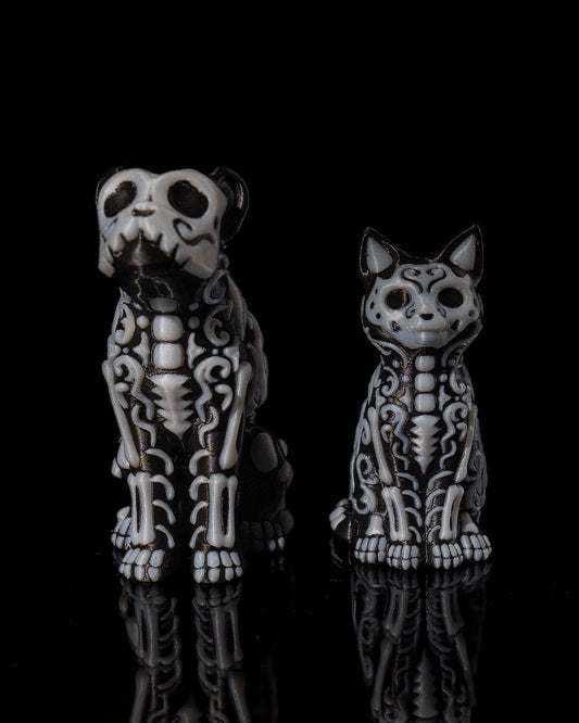 Skellington Cat & Dog figuring | Day of the Dead