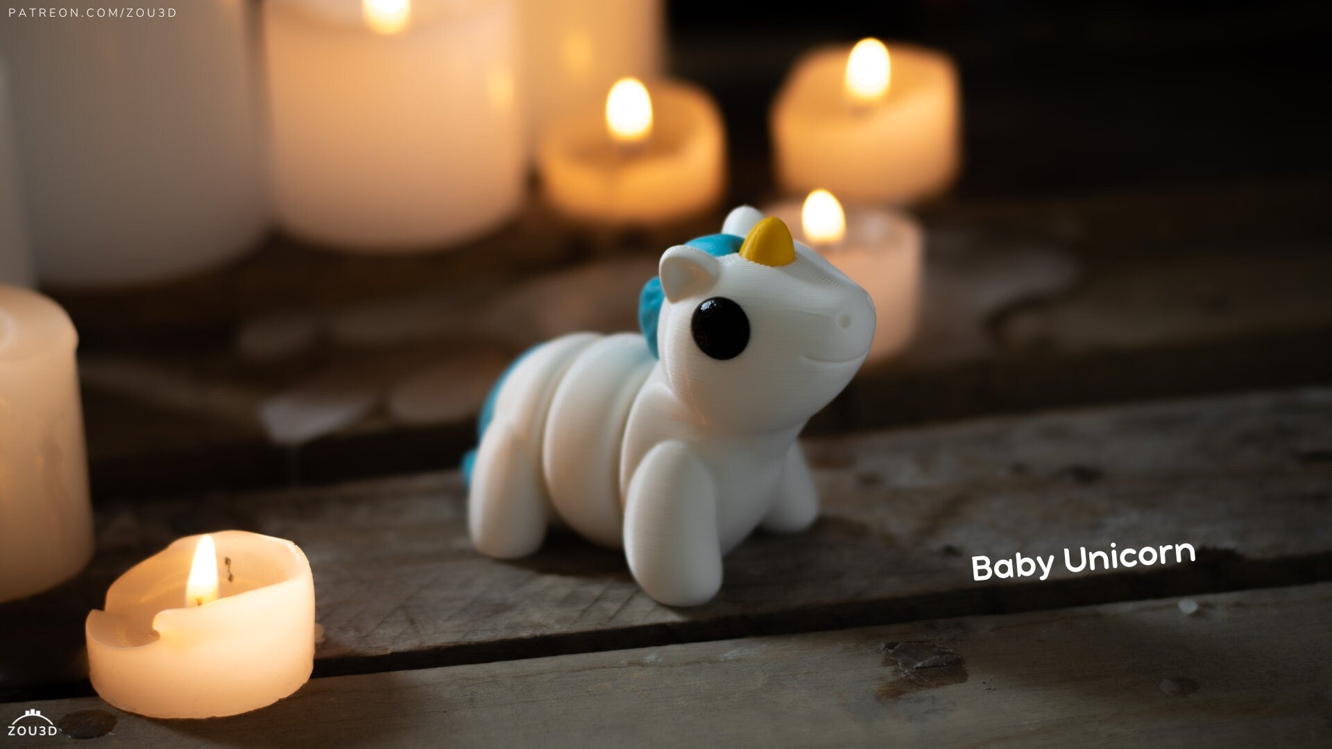 Baby Unicorn Keyring / Model