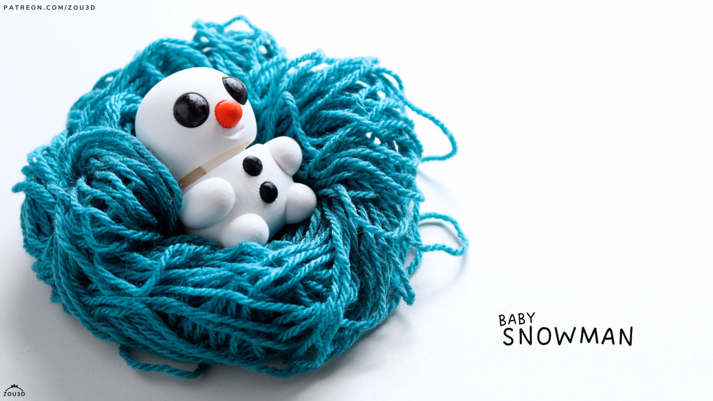 Baby Snowman Keychain / Model