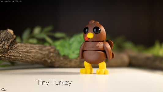 Tiny Turkey Keychain / Model