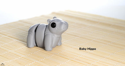 Baby Hippo Keyring / Model