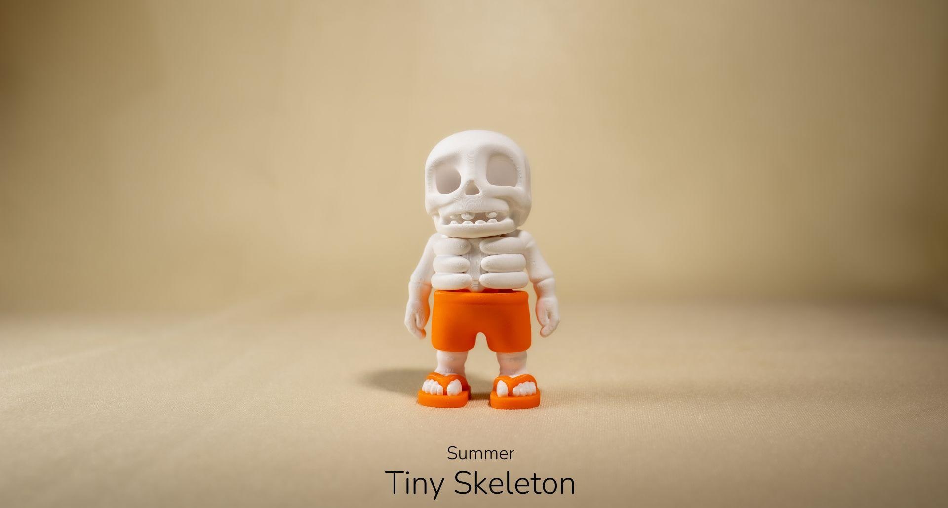 Summer Tiny Skeleton Keyring / Model