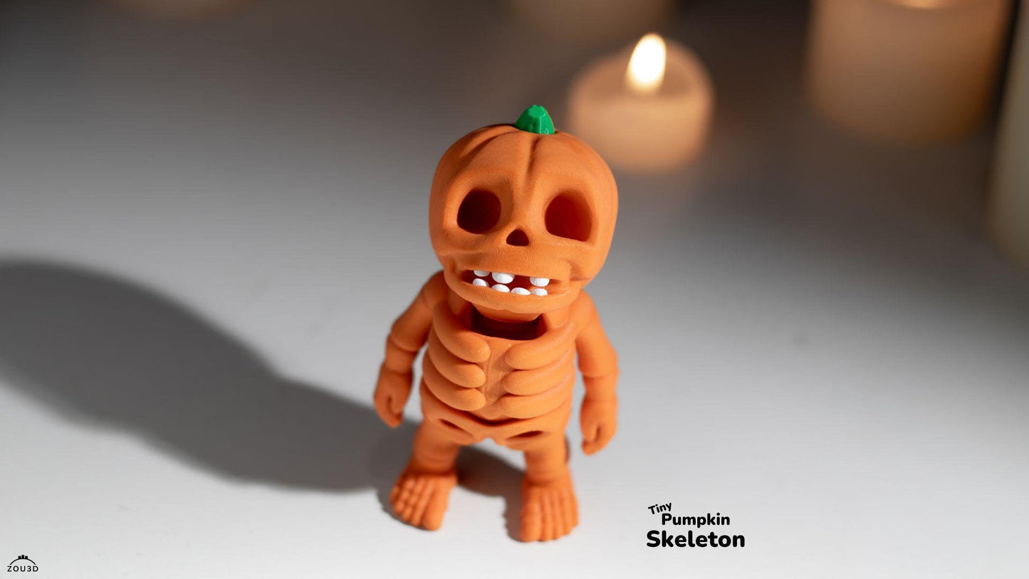 Tiny Pumpkin Skeleton Keychain / Model