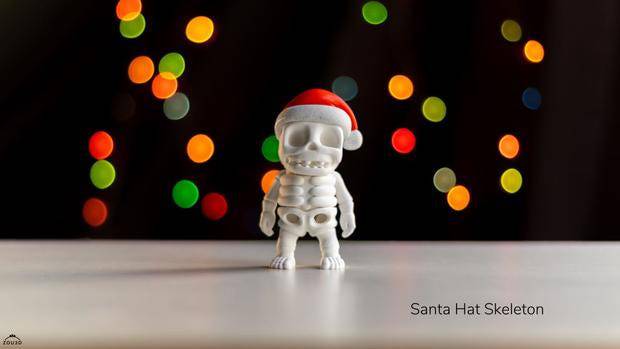 Santa Hat Skeleton Keyring / Model