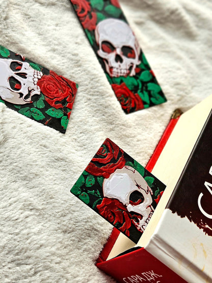 Skulls and Roses Bookmark Set