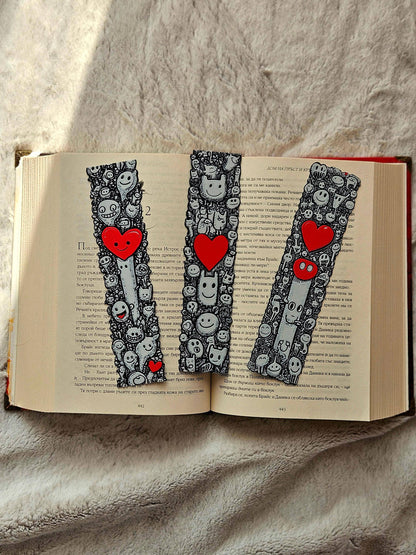 Love Doodles Bookmark Set