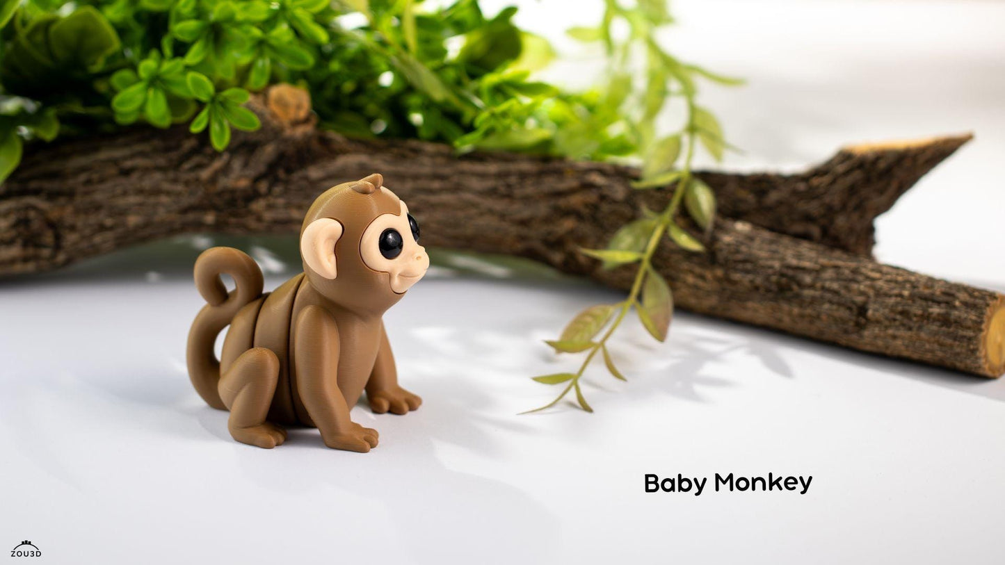 Baby Monkey Keyring / Model
