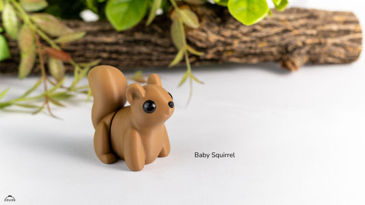 Baby Squirrel Keyring / Model