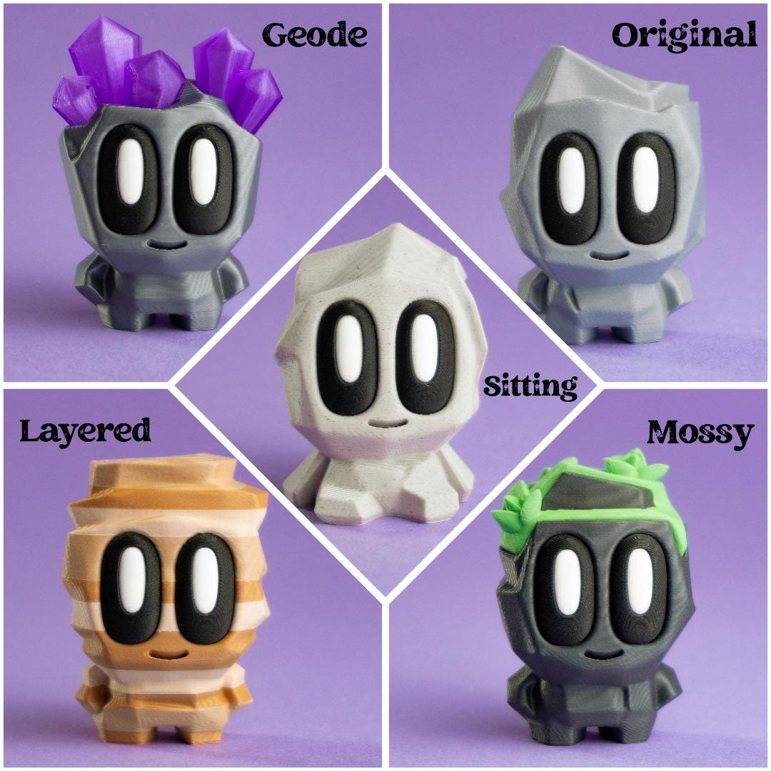 Blob Rock Desk Pet | Cute Collectable Desk Companion