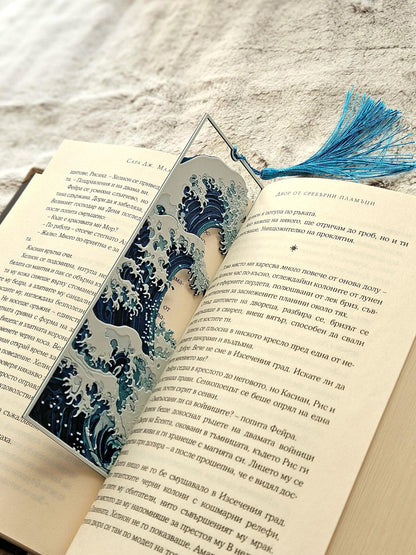 Great Wave Bookmark | Japanese Art Inspired Framed Design