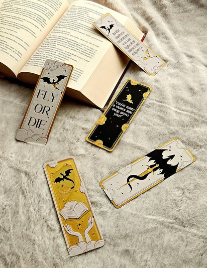 Dragon Inspired Bookmark Set | Fantasy Bookmarks for Readers, Dragon Lover Gift