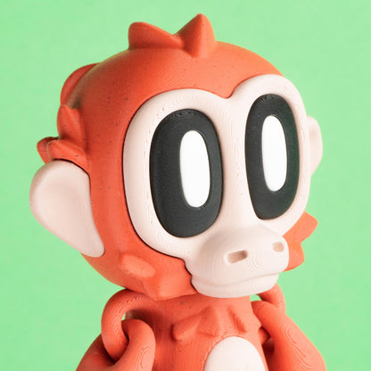 Flexi Blob Monkey with Magnetic Vine – Jungle Collectible