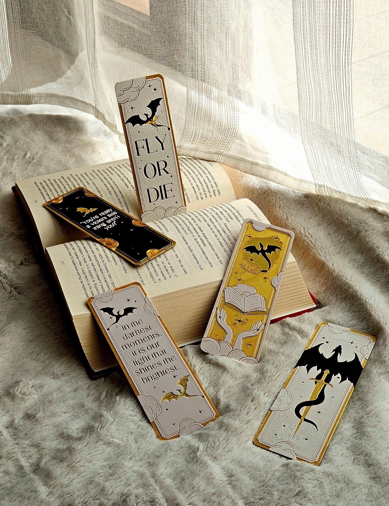 Dragon Inspired Bookmark Set | Fantasy Bookmarks for Readers, Dragon Lover Gift