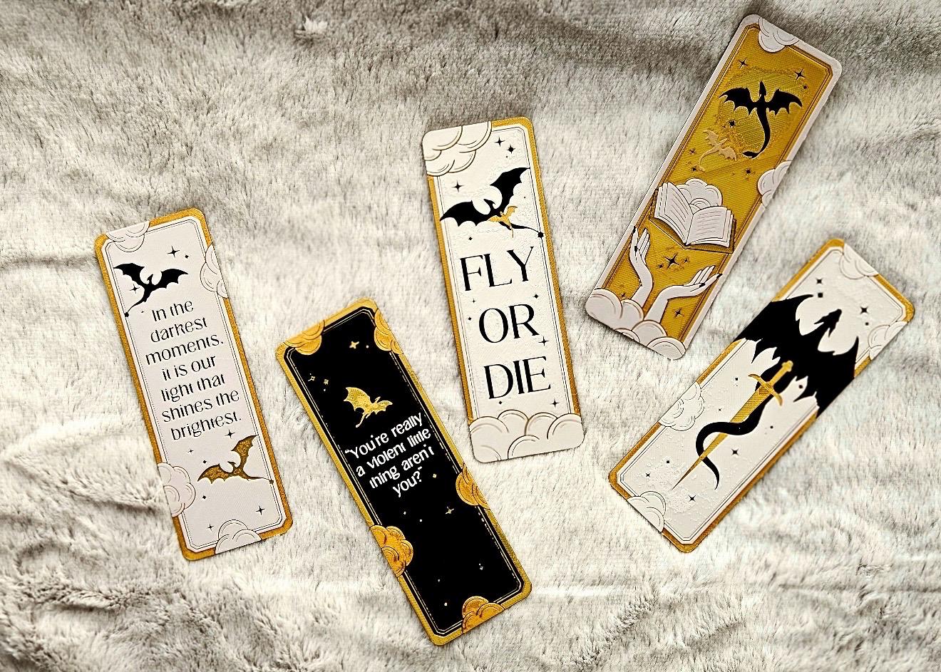 Dragon Inspired Bookmark Set | Fantasy Bookmarks for Readers, Dragon Lover Gift