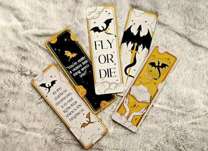 Dragon Inspired Bookmark Set | Fantasy Bookmarks for Readers, Dragon Lover Gift