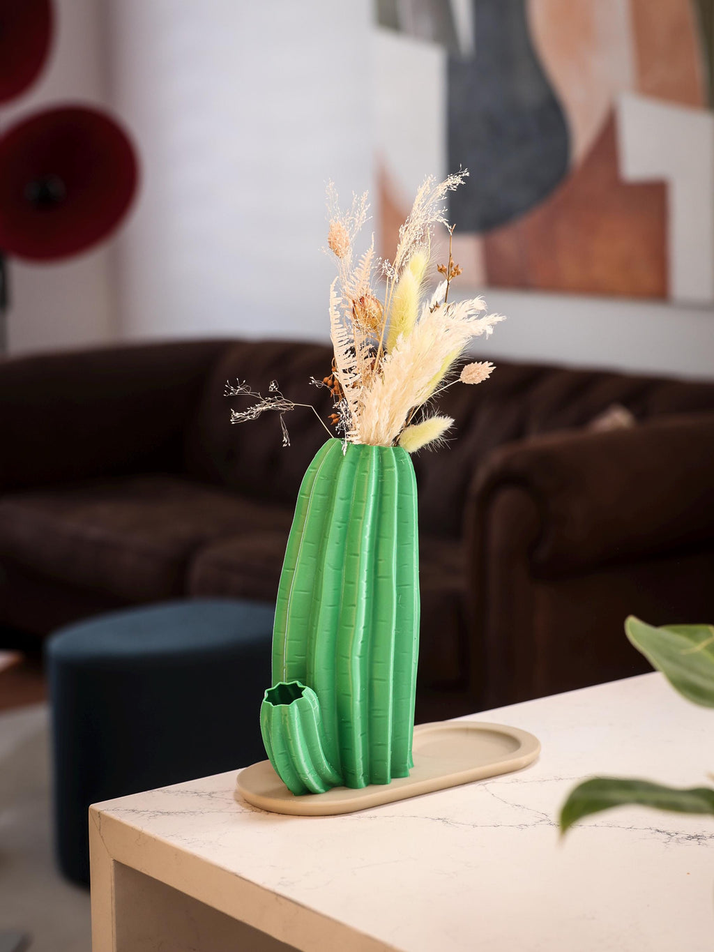 Cactus Vase and Stand