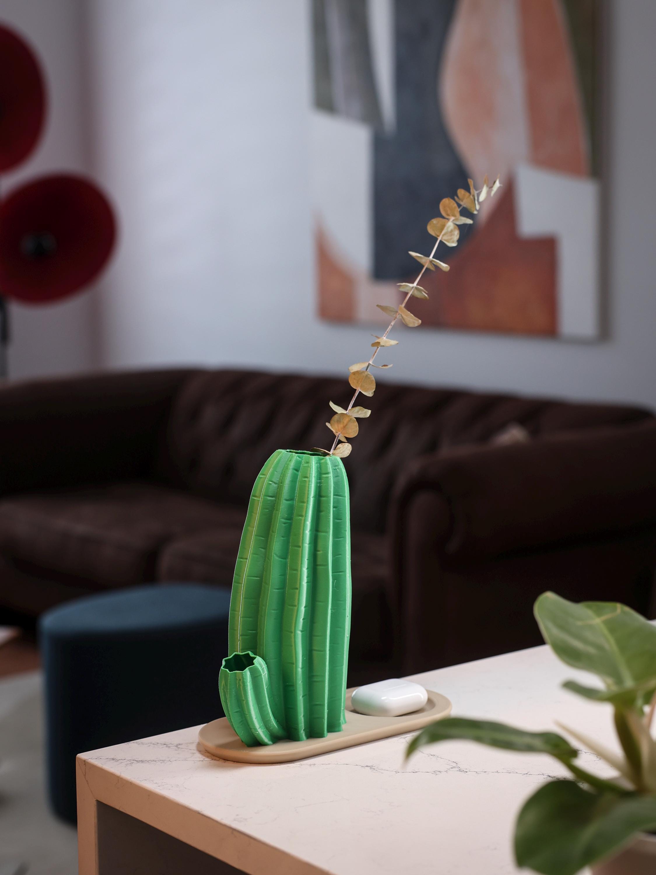 Cactus Vase and Stand