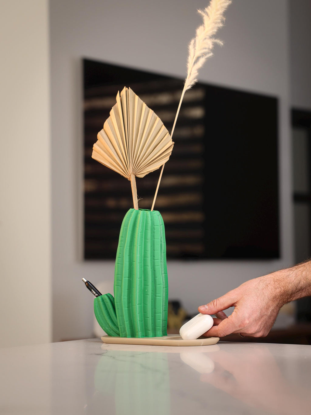 Cactus Vase and Stand