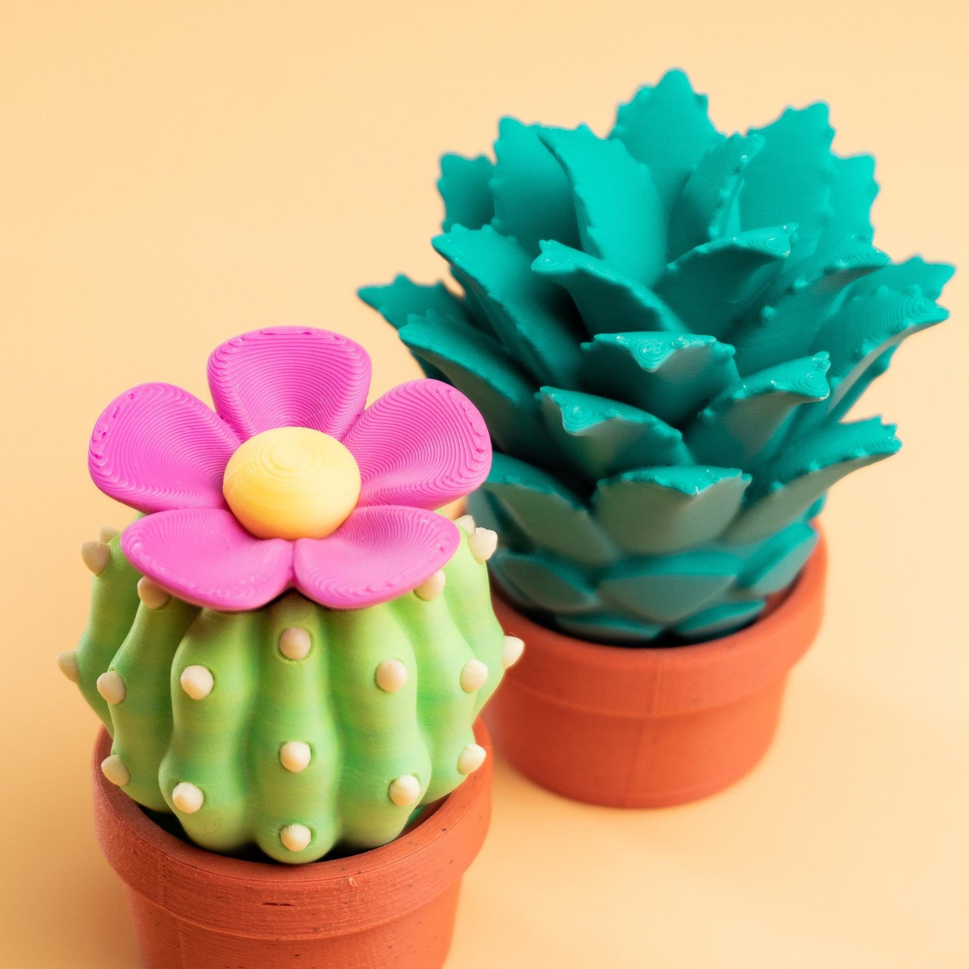 Blob Desert Plant Collectables | Mini Cactus Desk Companion, Plant Decor