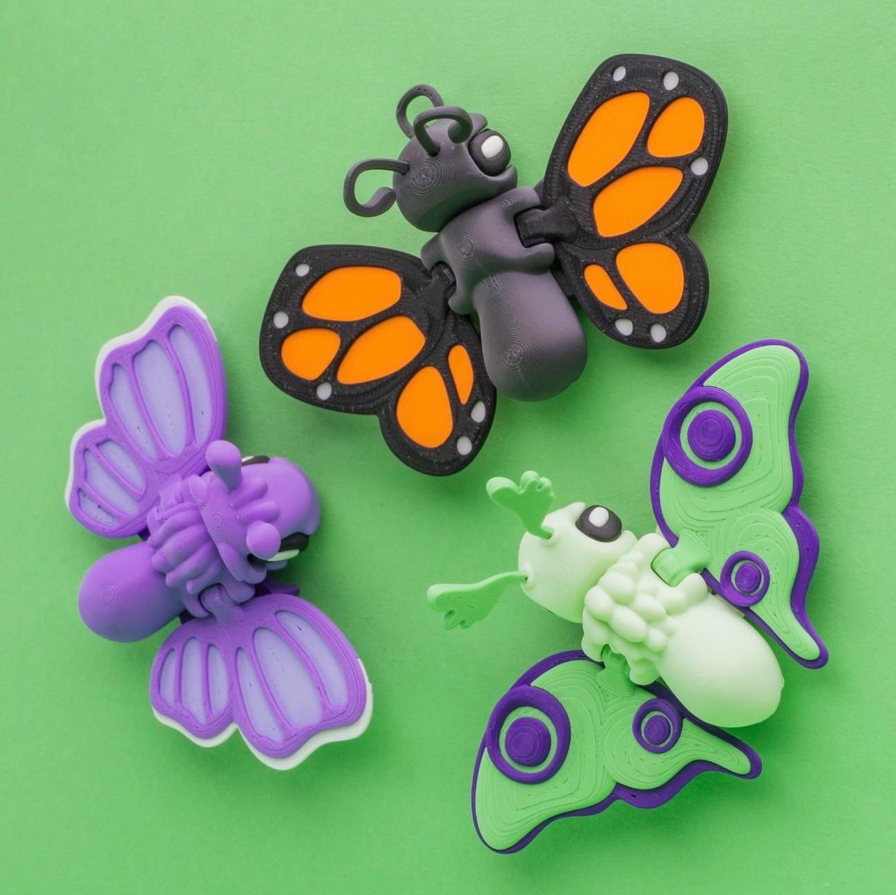 Blob Butterflies | Mini Desk Companion | Insect Collectable