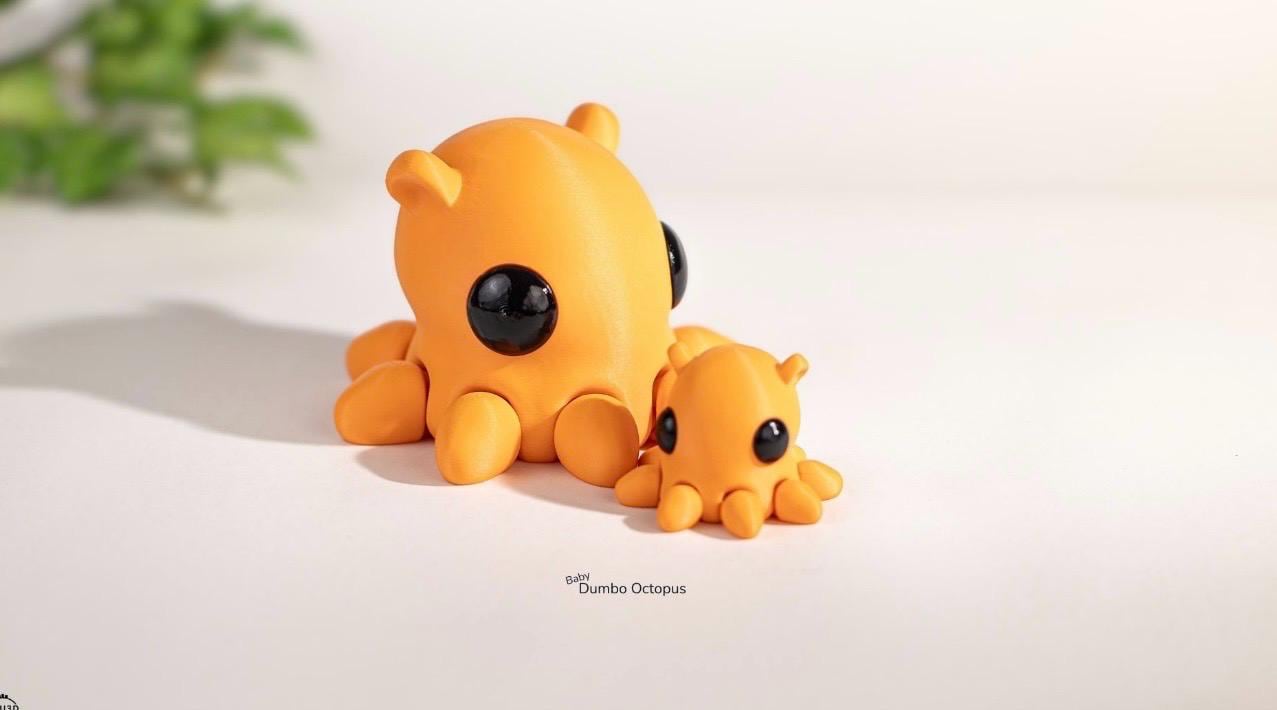 Baby Dumbo Octopus Keychain / Model