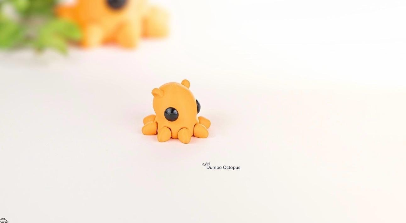 Baby Dumbo Octopus Keychain / Model